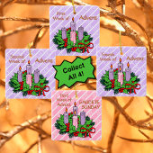 Sieraad #3 van 4: 3e week van Advent (VREUGDE) Keramisch Ornament