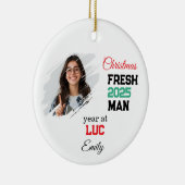 Sieraad Eerste Jaar Op Universiteit, Aangepast Eer Keramisch Ornament (Rechts)