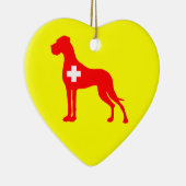Sieraad Great Dane Keramisch Ornament (Rechts)