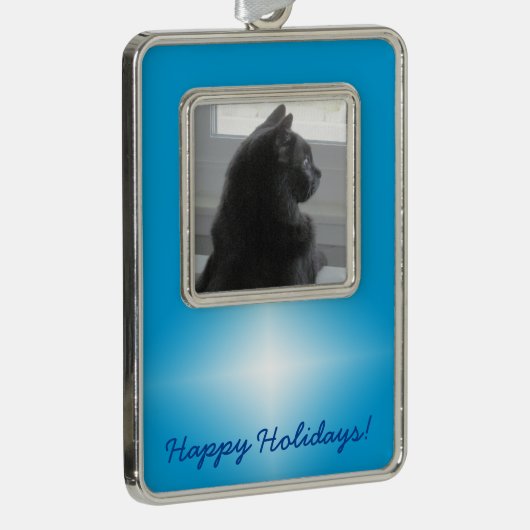 Sieraad - Kerstster met foto Verzilverd Omlijst Ornament (Rechts)