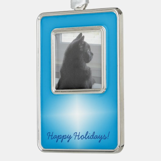 Sieraad - Kerstster met foto Verzilverd Omlijst Ornament (Links)