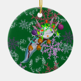Sieraad met axolotl keramisch ornament