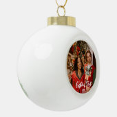 Sieraad met koppel foto - Persoonlijk Kerstcadeau Keramische Bal Ornament (Links)