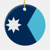 Sieraad met vlag van Minnesota, VS Keramisch Ornament (Achterkant)