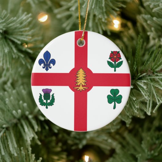 Sieraad met vlag van Montreal, Canada Keramisch Ornament (Boom)