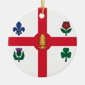 Sieraad met vlag van Montreal, Canada Keramisch Ornament (Voorkant)