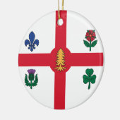 Sieraad met vlag van Montreal, Canada Keramisch Ornament (Links)