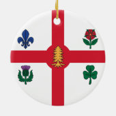 Sieraad met vlag van Montreal, Canada Keramisch Ornament (Achterkant)