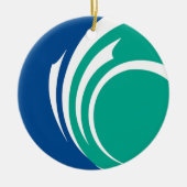 Sieraad met vlag van Ottawa, Canada Keramisch Ornament (Voorkant)