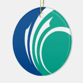 Sieraad met vlag van Ottawa, Canada Keramisch Ornament (Links)