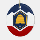 Sieraad met vlag van Utah, VS Keramisch Ornament (Links)