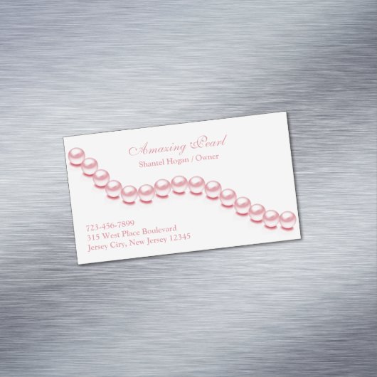 sieraad parel magnetisch visitekaartje (Voorbeeld)