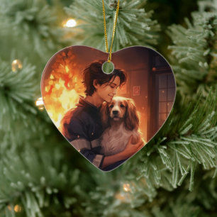 Sieraad ter nagedachtenis aan huisdier, Papillon-h Keramisch Ornament