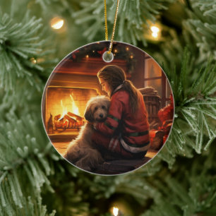Sieraad ter nagedachtenis aan huisdier, Papillon-h Keramisch Ornament