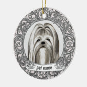 Sieraad ter nagedachtenis aan Maltezer hond Keramisch Ornament (Links)