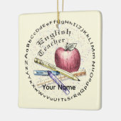 Sieraad Voor Engels Leraar Keramisch Ornament (Links)