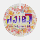 Sieraad voor geloof met personalisatie glas ornament (Achterkant)