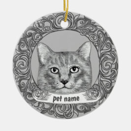 Sieraad voor kat liefhebbers ter nagedachtenis keramisch ornament