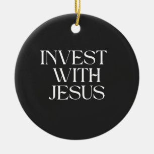 Sierad Investeren met Jezus Keramisch Ornament
