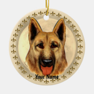 Sierad van Duitse herder Keramisch Ornament