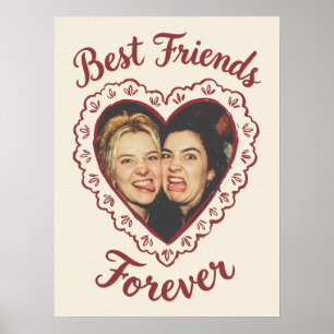 Sieradelijke Hart Foto Template voor Beste Vriende Poster