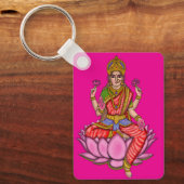Sieradelsleutel met godin Lakshmi Sleutelhanger (Voorkant)