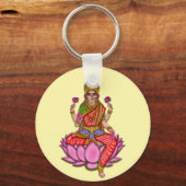Sieradelsleutel met godin Lakshmi Sleutelhanger (Voorkant)