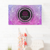 Sieraden Aangepaste Logo Glitter diamant cirkel Spandoek (Insitu)