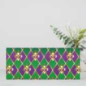 Sieraden Achtergrond Mardi Gras Advieskaart (Staand voorkant)