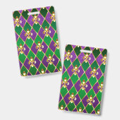 Sieraden Achtergrond Mardi Gras Badge (Voor- en achterkant)