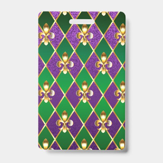 Sieraden Achtergrond Mardi Gras Badge (Voorzijde)