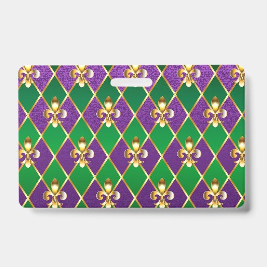 Sieraden Achtergrond Mardi Gras Badge (Voorzijde)
