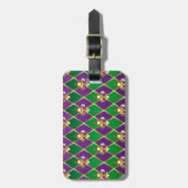 Sieraden Achtergrond Mardi Gras Bagagelabel (Voorkant verticaal)
