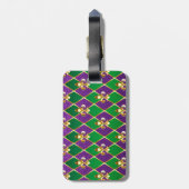 Sieraden Achtergrond Mardi Gras Bagagelabel (Achterkant verticaal)