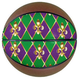 Sieraden Achtergrond Mardi Gras Basketbal