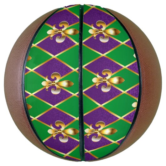 Sieraden Achtergrond Mardi Gras Basketbal (Verticaal)