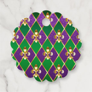 Sieraden Achtergrond Mardi Gras Bedankjes Labels