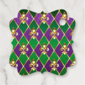 Sieraden Achtergrond Mardi Gras Bedankjes Labels (Achterkant)