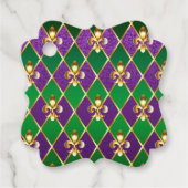 Sieraden Achtergrond Mardi Gras Bedankjes Labels (Voorkant)