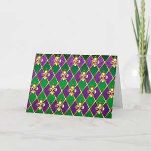 Sieraden Achtergrond Mardi Gras Bedankkaart