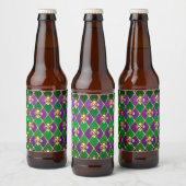Sieraden Achtergrond Mardi Gras Bier Etiket (Flessen)