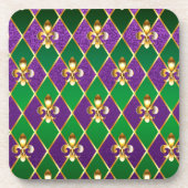 Sieraden Achtergrond Mardi Gras Bier Onderzetter (Voorkant)