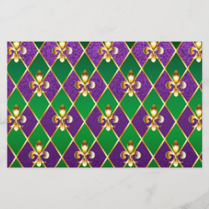 Sieraden Achtergrond Mardi Gras Briefpapier