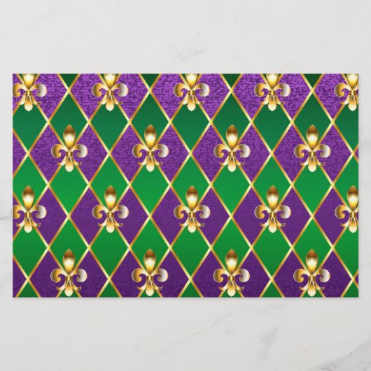 Sieraden Achtergrond Mardi Gras Briefpapier (Voorkant)