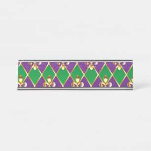 Sieraden Achtergrond Mardi Gras Bureau Naambordje