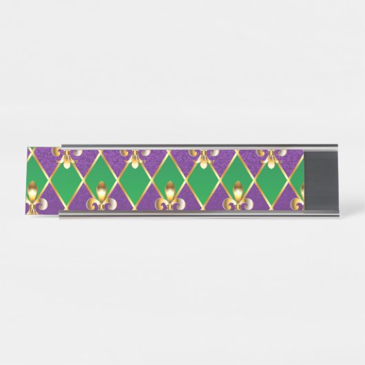Sieraden Achtergrond Mardi Gras Bureau Naambordje (Voorkant)