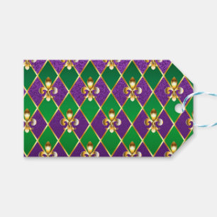 Sieraden Achtergrond Mardi Gras Cadeaulabel