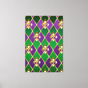 Sieraden Achtergrond Mardi Gras Canvas Afdruk