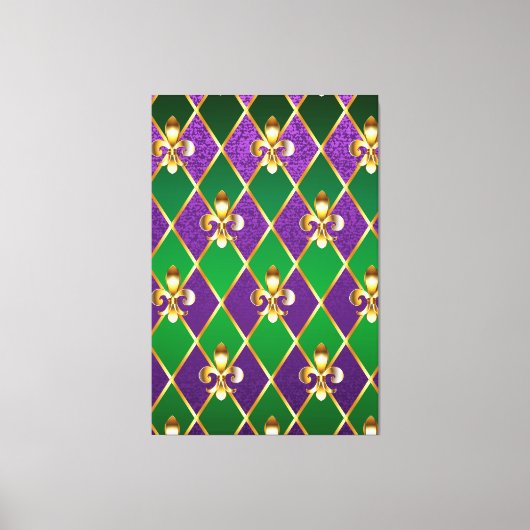 Sieraden Achtergrond Mardi Gras Canvas Afdruk (Voorkant)