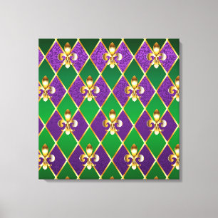 Sieraden Achtergrond Mardi Gras Canvas Afdruk